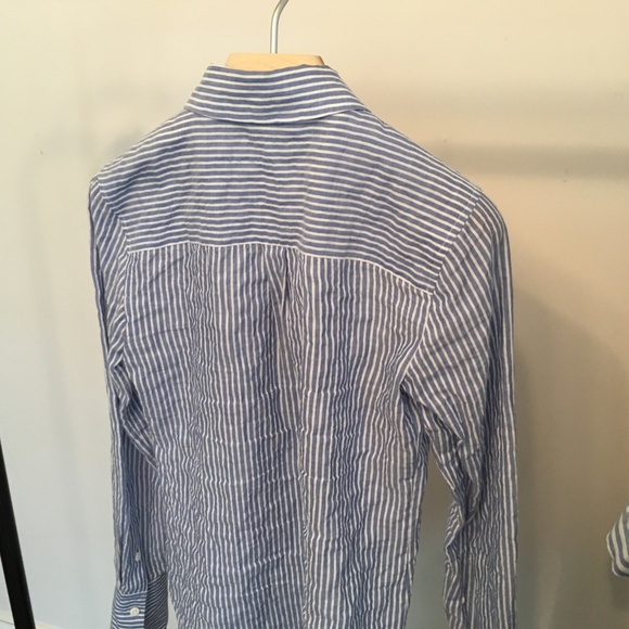 Theory blue stripe shirt - Picture 4 of 5